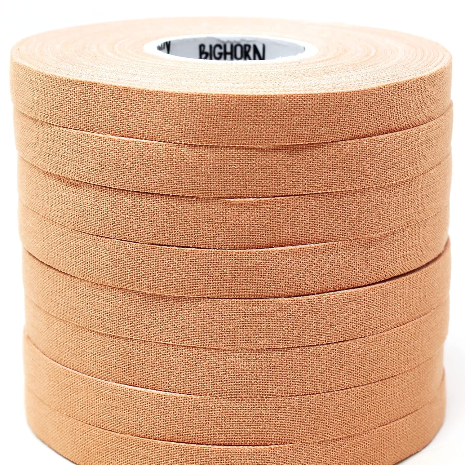 Bighorn Athletics Premium Competition Jiu-Jitsu Finger Tape, 8-Rolls, 50% Stronger Material, Residue-Free (0.5-Inch, Nude)