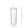 thumbnail image 2 of Cupture Skinny Acrylic Tumbler Cups with Straws - 18 oz, 8 Pack (Clear), 2 of 9