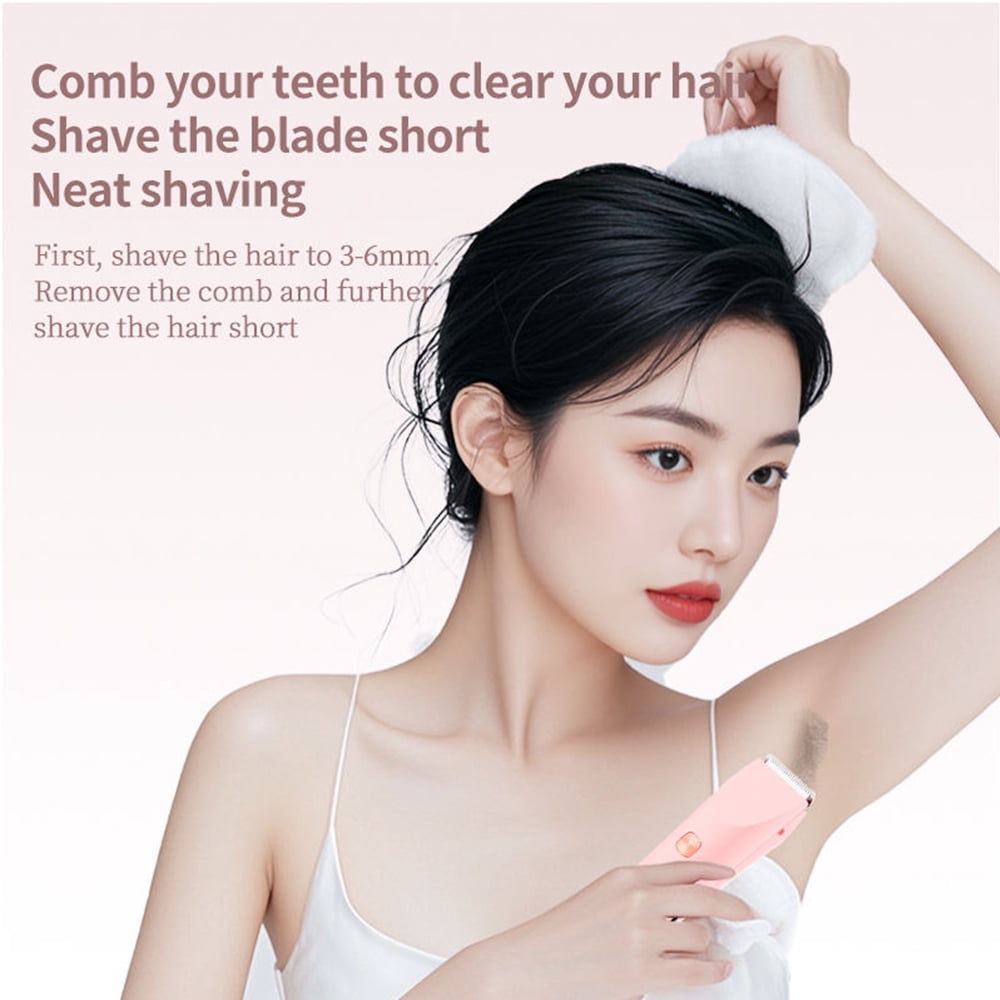 2 in 1 Electric Razors for Women Pubic Hair Dual Head Bikini Trimmer Women Shaver with LED Display Rechargeable Electric Trimmer