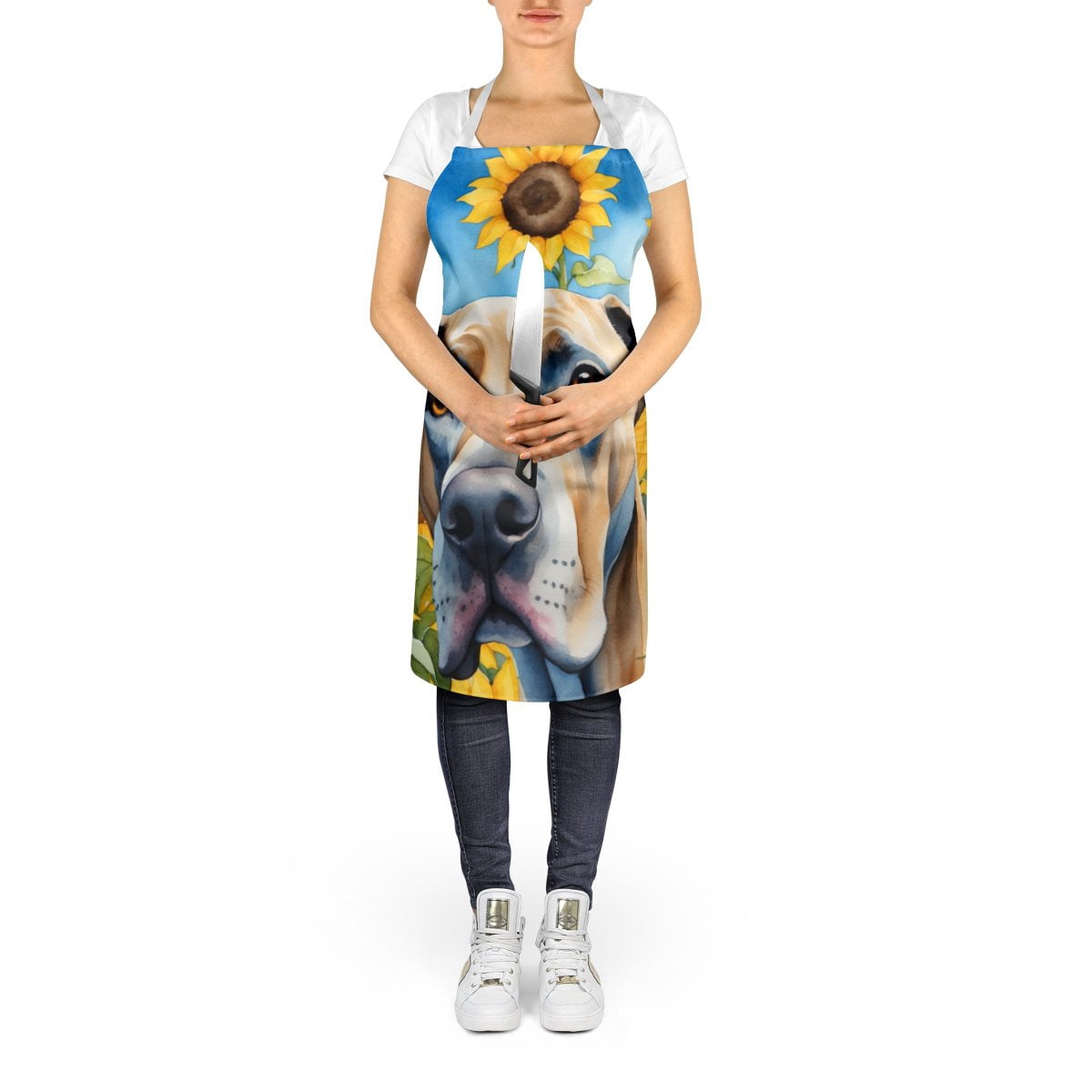 Yorkshire Terrier in Sunflowers Apron