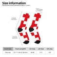 thumbnail image 2 of Honeii Red Cross 1 Print Adult Socks,Crew Socks,Casual Calf Socks,Daily Wear Socks for Men & Women, Perfect for Sports, Casual and Everyday Use, 2 of 6