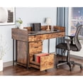 thumbnail image 4 of Pemberly Row 3-Drawer Engineered Wood Rolling File Cabinet with Lock in Brown, 4 of 8