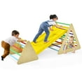 thumbnail image 2 of Costway 3 in 1 Kids Climbing Ladder Set 2 Triangle Climbers w/Ramp for Sliding & Climbing, 2 of 10