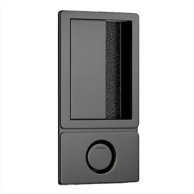 Cerradura Magnética Minimalista de una Sola Lengüeta, con Cerradura Oculta, para Puerta de Dormitorio, Interior, Llave Oculta, Manija Negra, B