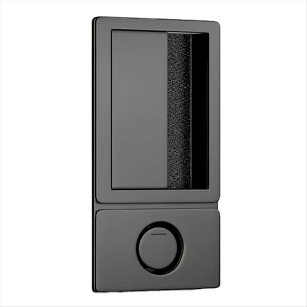 Cerradura Magnética Minimalista de una Sola Lengüeta, con Cerradura Oculta, para Puerta de Dormitorio, Interior, Llave Oculta, Manija Negra, B