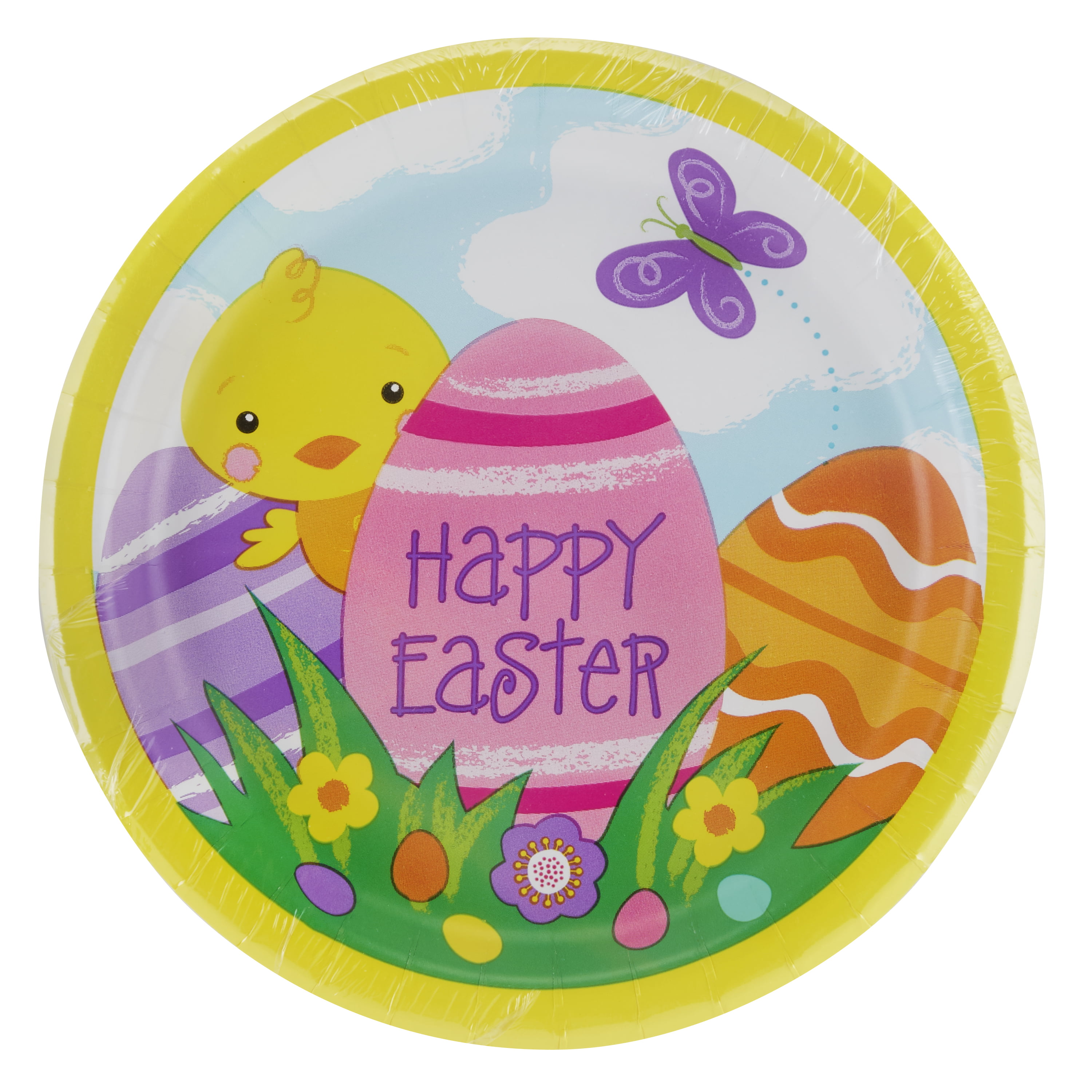 Disposable Easter Magic Bunny Paper Plates, 10ct