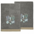 thumbnail image 2 of Authentic Hotel and Spa  Turkish Cotton Aaron 2PC Embellished Bath Towel Set Charcoal, 2 of 5