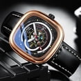 thumbnail image 3 of Chenxi Men Watches Fashion Square Dial Top Brand Luxury Quartz Wristwatch Leather Waterproof Sports Military Men's Watch - Quartz Wristwatches, 3 of 7