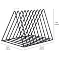 thumbnail image 2 of PENNGKE Magazine Holder,Newspapers Holder,Letters Storage,Desktop File Sorter Organizer Triangle Bookshelf Decor Home Office,Black, 2 of 5