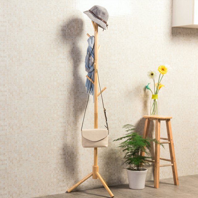 Coat Rack, Wooden Clothes Hanger, Tree Shape For Home Bedroom Hallway Study Room