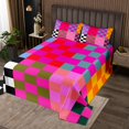 thumbnail image 2 of Erosebridal Vintage Checkered Coverlet Set Queen, Square Geometric Bedding Set, Buffalo Check Decor, 2 of 5