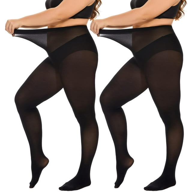 LAICAIW Collants Taille Haute Surdimensionnés pour Femmes Grande Taille en Microfibre Doux Transparents