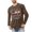#H-Brown3, variant on ZHYou Mens Christmas Round Neck T Shirts Long Sleeve Printed Casual Fashion Elastic Pullover Tops Tees