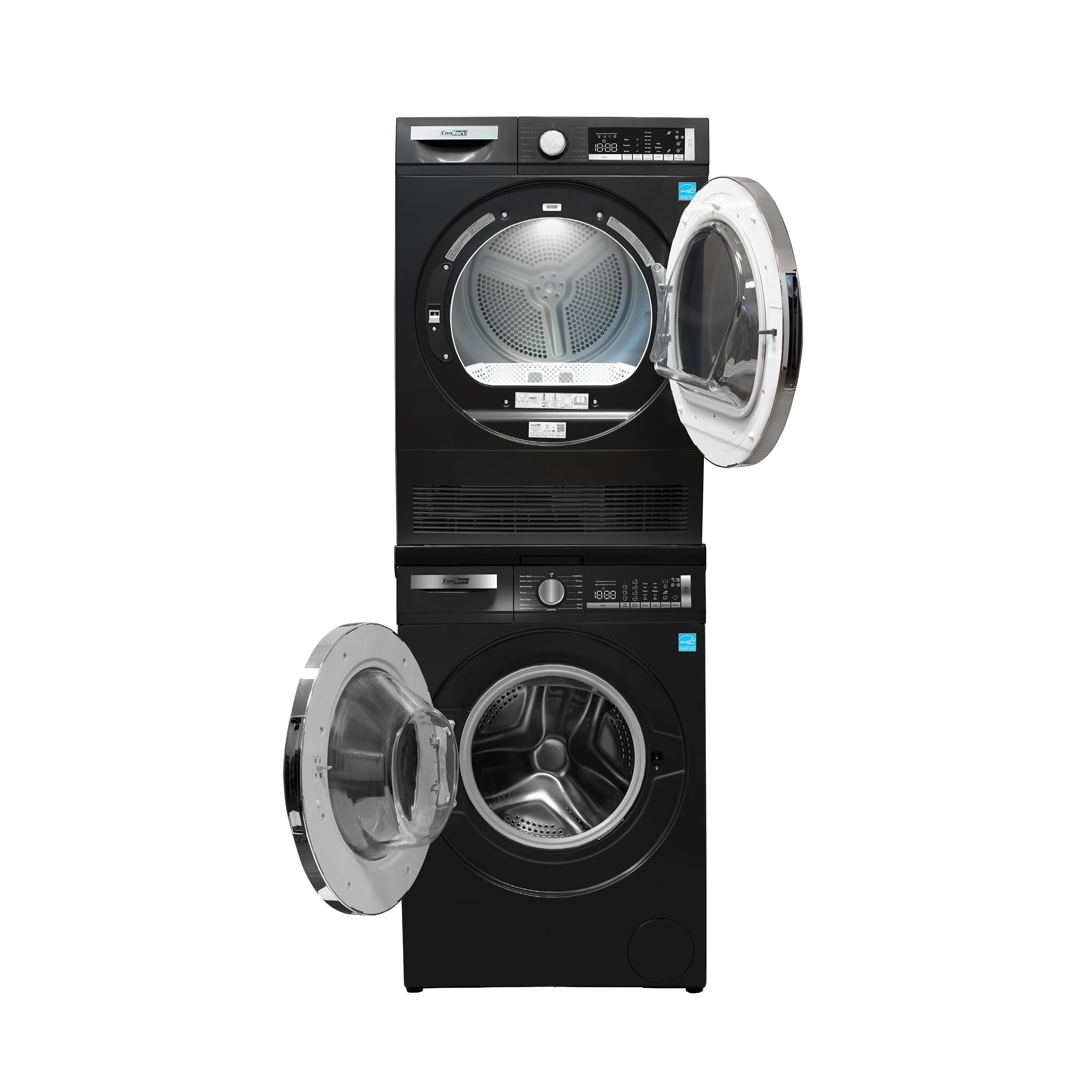 Pemberly Row E-STAR Stackable Washer2.2cf 110 V& Condensing Dryer 4Cf 220V