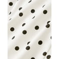 thumbnail image 7 of Black And White Polka Dot Fitted Midi Dress With Square Neck And Spaghetti Straps, 7 of 7