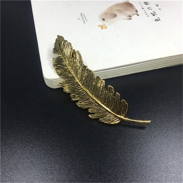 Accesorios De La Joyería De La Horquilla Del Clip Del Resorte De La Horquilla De La Pluma De La Hoja De La Vendimia De La Moda Cateissary AP007895-01