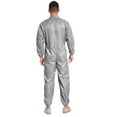thumbnail image 3 of TiaoBug Men's One Piece Work Coveralls Jumpsuits Long Sleeves Front Zipper Workshop Body Suits Gray 3XL, 3 of 4