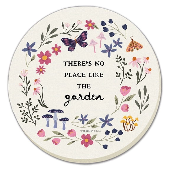 Thirstystone No Place Like Garden 4-Pack Round Stone Coasters
