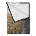thumbnail image 2 of Wanderlust Soft Flannel Fleece Throw Blanket, World Map on Old Brick Wall Countries Continents Aged Vintage Rough, Cozy Plush for Indoor and Outdoor Use, 50" x 70", Pale Grey Pale Brown, by Ambesonne, 2 of 5