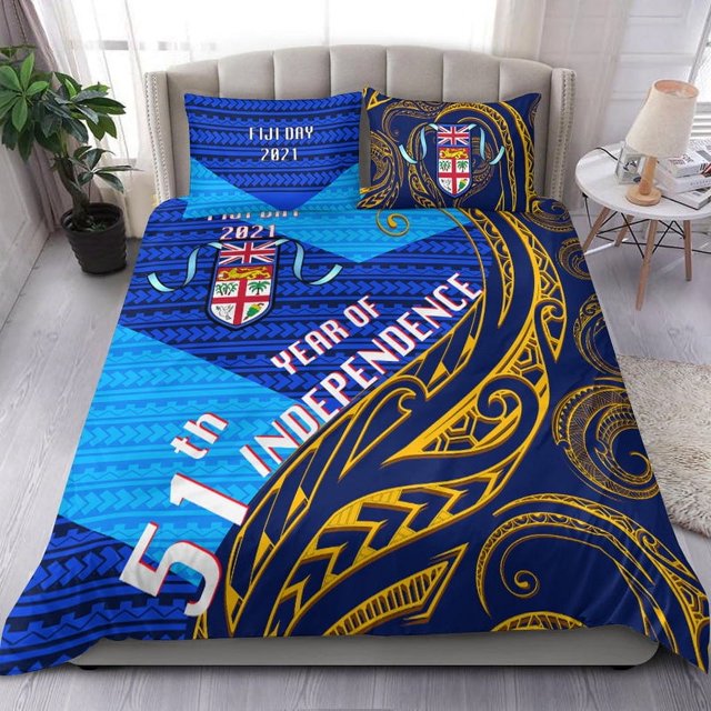 Fiji Día Ropa de cama Set - 51Th Año de la Independencia - Lt20
