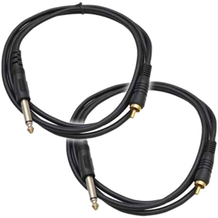Seismic Audio SA-TSR5-S (2 Pack), 1/4" TS to RCA Mono 5 Feet