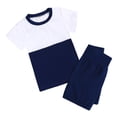 thumbnail image 4 of HAOYUNL 3M-13Y Baby Kids' Summer Cotton Outfit Toddler Youth Solid Color Short Sleeved Set for Children, 4 of 10