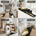 thumbnail image 5 of Black and Gold Marble Wavy Lines Pattern Kitchen Rugs Sets Of 3,Kitchen Runner Rugs Non Skid Washable,Decorative Kitchen Floor Mats for Kitchen,Sink,Laundry,17"x30"+ 17"x47" + 17"x59", 5 of 6