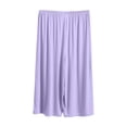 thumbnail image 3 of Aboser Women's Modal Capri Pajama Pants Plus Size Wide Leg Sleep Pants Comfy Elastic Waist Pjs Buttom Casual Knee Length Lounge Pants, 3 of 5