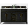 thumbnail image 3 of Ancerre Designs Aspen 60" Transitional Wood Bathroom Vanity Set in Black Onyx, 3 of 15