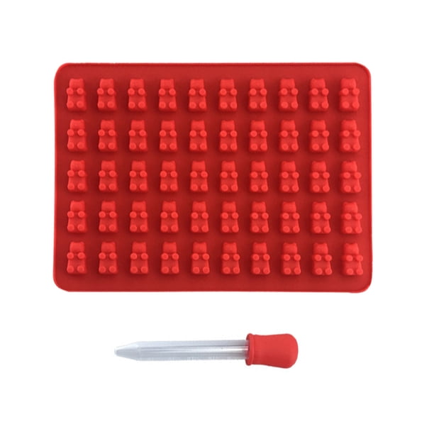 Molde para Fondant, fabricante de cubitos de hielo de Chocolate, herramienta antiadherente para hacer pasteles, molde de silicona para hornear Herramientas y accesorios para hornear gran rojo Inteprter HA001621-05