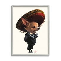 Stupell Industries Mariachi Chihuahua with Sombrero Adorable Pet Dog, 24 x 30, Designed by Thomas Fluharty