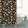 thumbnail image 4 of Black Highland Cow Flower Pattern Shower Curtain 72"x84" ,Bathroom Decorative Shower Curtains Set with 12 Hooks,Modern Waterproof Washable Shower Curtain, 4 of 6