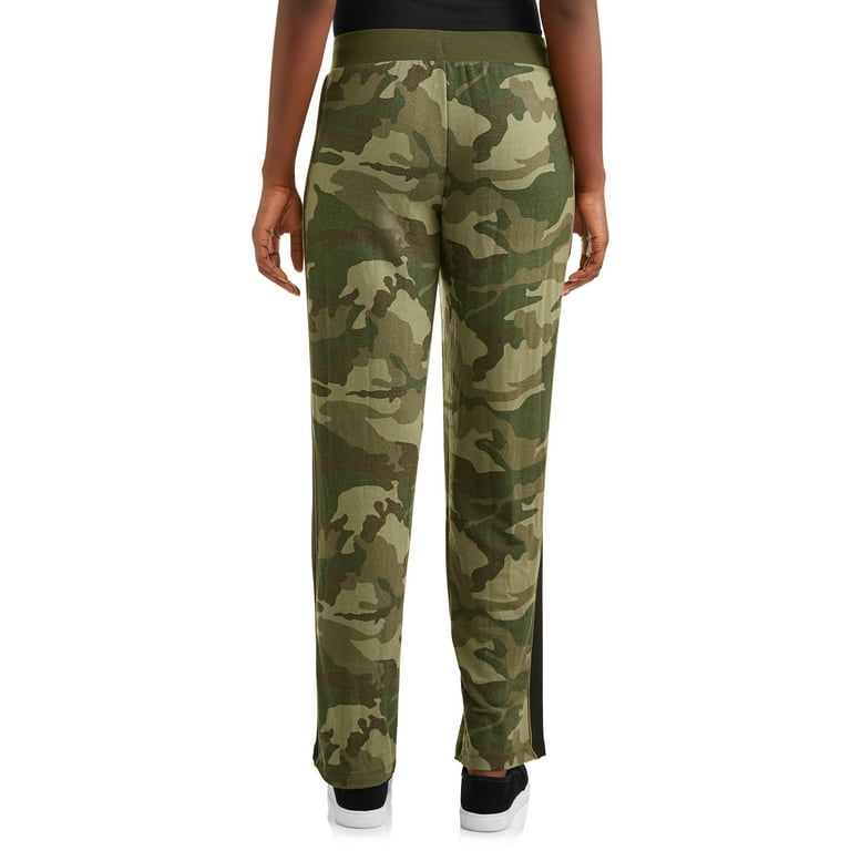 Athletic Works Women s Athleisure French Terry Camo Sweatpants