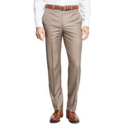 New 5682-2 Brooks Brothers Mens Tan Brown Fitzgerald Fit Wool Blend Pants 40W x 32L