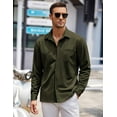 thumbnail image 2 of COOFANDY Mens Casual Button Down Shirts Slim Fit Button Up Shirt Long Sleeve Shirt for Men, 2 of 6