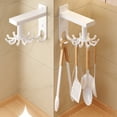 thumbnail image 2 of Shoreew Kitchen Rotating Hooks for Utensils 10 Claw Cooking Utensil Rack for Spoons Pot Rags 360 Degrees Rotation Wall-Mounted Hanger Holder, 2 of 6