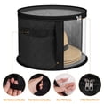 thumbnail image 3 of Deago 2 Pack Large Clear Hat Storage Boxes, Foldable Round Cowboy Hat Organizer for Closet, Wide Brims Hat Case with Carrying Handles, Hat Bag (Black), 3 of 8
