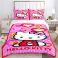 thumbnail image 6 of Cartoon Hello Kitty Pattern Quilt Cover Without Filling Pillowcase Bedding Sets Christmas Gift, 6 of 29
