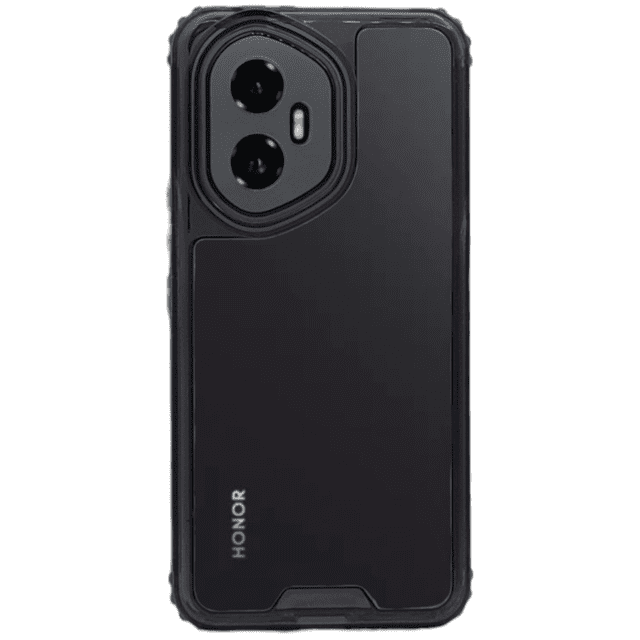 Funda Otter 360 Contorno De Color Uso Rudo Para Honor 300 Negro Más 2 Micas De Cristal