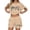 Khaki, variant on MuXiKeJi Clothes Two Piece Summer Outfits 2 Piece Sets Cruise Lounge Set Sleeveless Tank & Shorts Pajama Set with Pockets