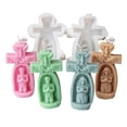 thumbnail image 2 of lanema Church Prayer Boy/Girl Candle Mold Silicone Molds Handmade Wax Ornaments Mould Epoxy Resin Molds for Home Decorations, 2 of 12