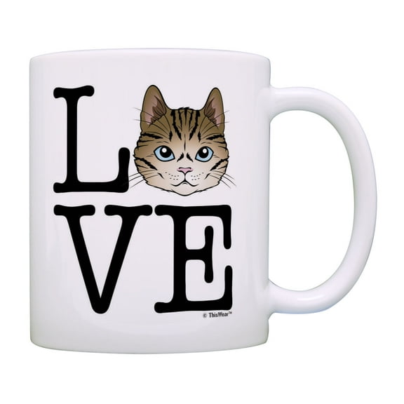 ThisWear Cat Gifts Love Cat Cat Mom Gifts Cat Dad Gifts Cat Owner Gifts Coffee Mug