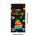 thumbnail image 4 of Colorful Birthday Themed Background Happy Birthday Banner with Cake Balloons and Stars Party Supplies Photography Props Birthday Decoration Decor Backdrop for Party Celebrations, 4 of 7