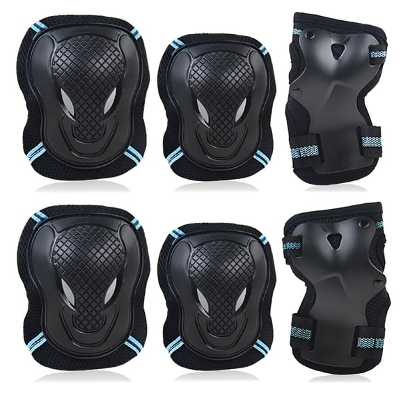 TELOLY 2026 New 6Pcs/Set Teenager Adult Knee Elbow Pads Wrist Guards Protective Gear Roller Skating Skateboarding Cycling Sports Set