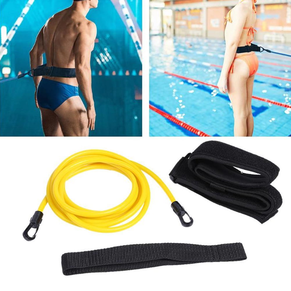 Swim Training Belts Swim Bungee Cords Resistance Bands Swim Tether Stationary 