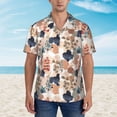thumbnail image 4 of Balery Watercolor Plants Print Men's Hawaiian Shirts Short Sleeve Beach Shirt Relaxed Fit Vacation Button Down Shirts-Small, 4 of 9