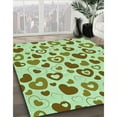 thumbnail image 3 of Ahgly Company Tapis d'Intérieur Lavables en Machine, Carrés Transitionnels Vert Pâle, 7' Carré, 3 of 7