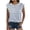 White, variant on Fesfesfes V Neck Tshirt Women's Fashion Printed Short Sleeves Blouse Round Neck Casual Tops Womens Blouses 2XL(US:12)
