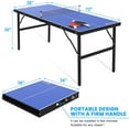 thumbnail image 4 of Portable Table Tennis Table, Mid-Size / for Indoor&Outdoor Table Tennis Game, Ping Pong Table with Net, 4 of 6