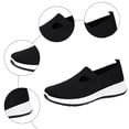 thumbnail image 6 of Rokment Women's Comfortable Memory Foam Orthopedic Wedge Walking Shoes Spring Fall Casual Knitted Platform Low Heel Slip-On Nursing Tennis Driving Sneakers with Arch Support Black Size 6, 6 of 8